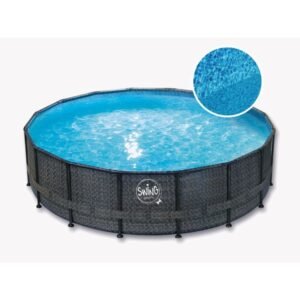 Karkasinis baseinas SWING POOL ELITE WICKER dark 427x107